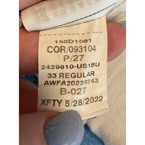 NWT ABERCROMBIE JEANS 33 CURVE LOVE CRISS CROSS DAD HIGH RISE BUTTON FLY BLUE - Picture 7 of 16